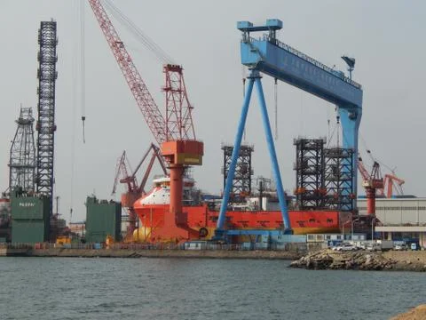 Dalian Shipyard Foto stock
