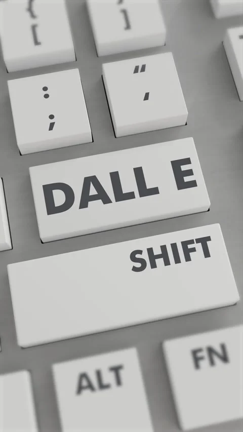 DALL E BUTTON PRESSING ON KEYBOARD Vertical Video Stock Footage 302439591
