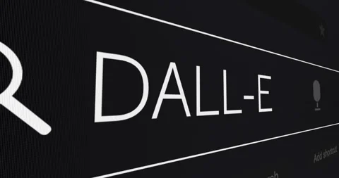 DALL-E in web browser search bar Video stock 252344942