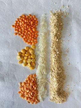 Dall mixed row material Stock Photos