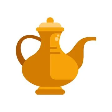 Dallah arabic coffee pot serving hospitality drink Stock Illustration