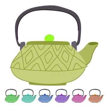 Dallah arabic tea pot vector cartoon graphic Stock Illustration