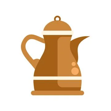 Dallah coffee pot representing traditional arabian hospitality Stock Illustration