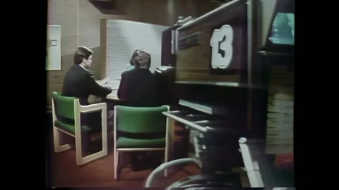 DALLAS - 1977 - A local news program in Dallas answers viewer questions on the Stock Footage 296393987