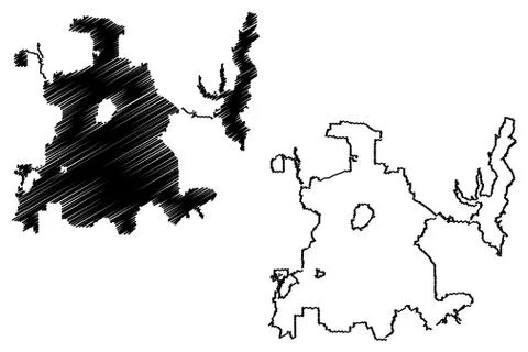 Dallas City map vector Stock Illustration