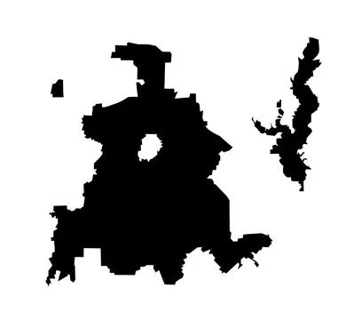 Dallas city map vector silhouette illustration Ilustração Stock