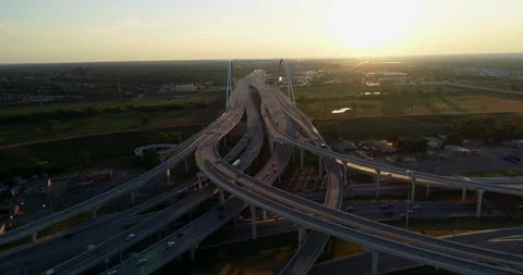 Dallas Highways at sunset Stock Footage 150186020