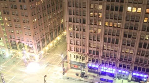 Dallas Night Window Stock Footage 20545435