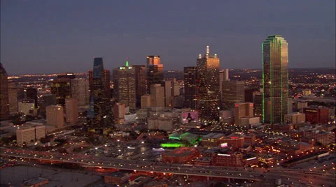 Dallas Skyline Stock Footage 38608278
