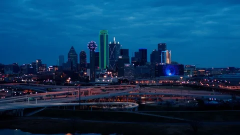 Dallas Skyline Hyperlapse 4K Stock Footage