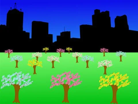 Dallas skyline Stock Illustration