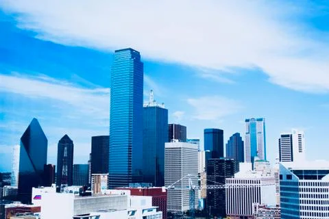 Dallas Sunny Skyline Stock Photos