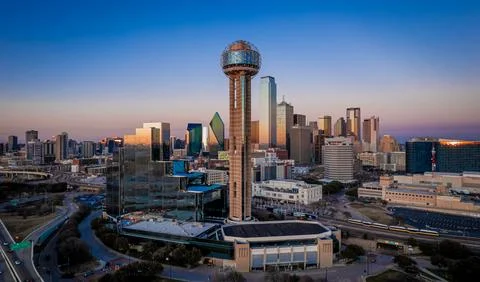 Dallas at Sunset Stock Photos