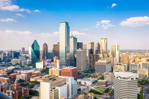 Dallas, Texas, USA Skyline at twilight Stock Photos