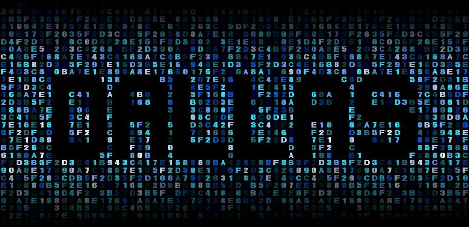 Dallas text on hex code illustration Stock Illustration