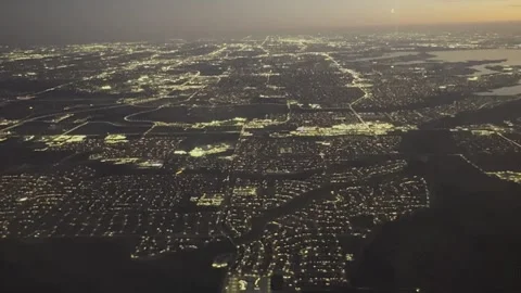 Dallas, TX from above at Dusk Video stock 330077312