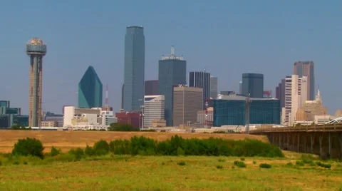Dallas TX Skyline - HD Stock Footage