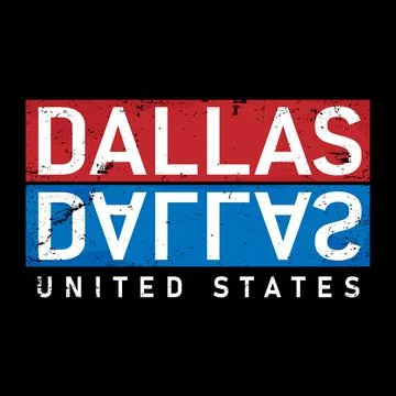 Dallas typography design vector, for t-shirt, poster and other uses Stock Illustration