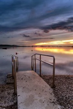 Dalmatia sunset in bay Foto stock