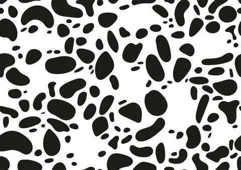 Dalmatian animal seamless pattern with spot texture on skin. 스톡 일러스트
