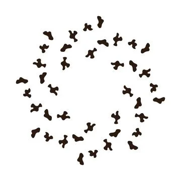 Dalmatian black spots in form of frame with space Stock Illustration