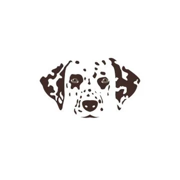 Dalmatian brown head. Stock Illustration