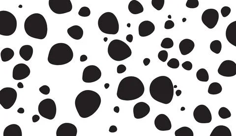 Dalmatian dog pattern abstract black spots background vector design texture Stock Illustration