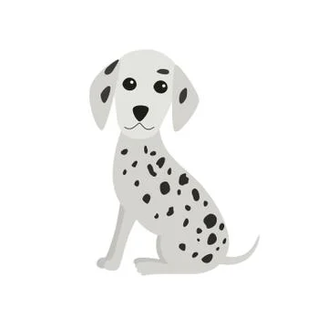 Dalmatian dog sitting Stock Illustration