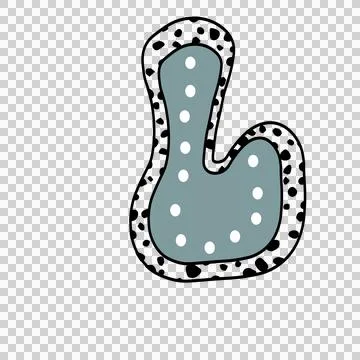 Dalmatian Dots Font Race Doodle Character 02 racing Stock Illustration