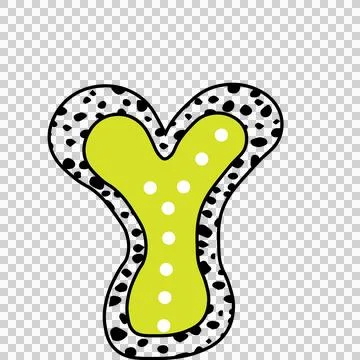 Dalmatian Dots Font Race Doodle Character 14 racing Stock Illustration