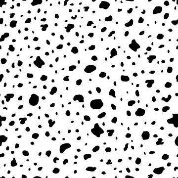 Dalmatian or cow seamless pattern, background Illustrazione stock