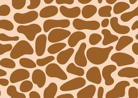 Dalmatian or giraffe seamless pattern, animal print skin spot texture. Stock Illustration