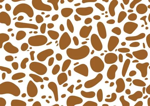 Dalmatian or giraffe seamless pattern, animal print skin spot texture. Stock Illustration