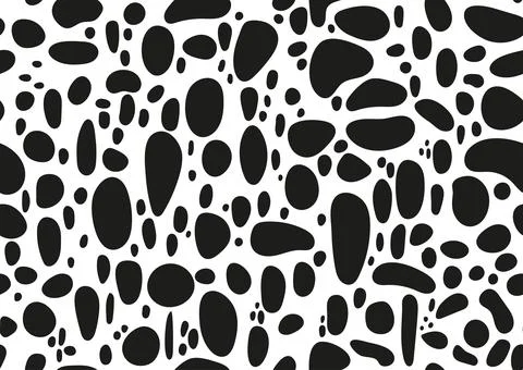 Dalmatian print seamless pattern, animal spot skin texture. Stock Illustration