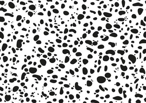Dalmatian seamless pattern, animal print with spot texture on skin. Stock Illustration