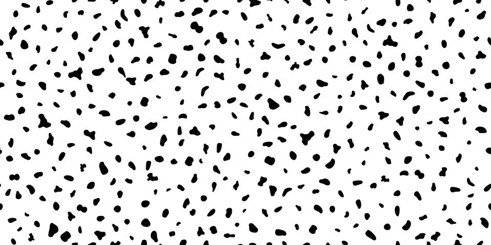 Dalmatian seamless pattern background of dog fur Illustrazione stock