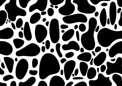 Dalmatian seamless pattern or animal print with skin spot texture. Stock Illustration