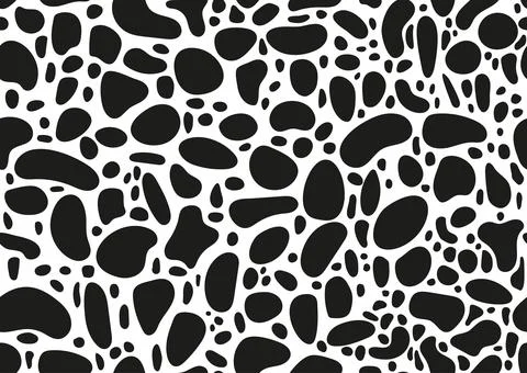 Dalmatian seamless pattern or animal print with skin spot texture. Stock Illustration