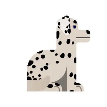 Dalmatian sits. Stock Illustration