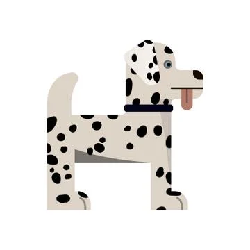 Dalmatian is stand. Stock Illustration