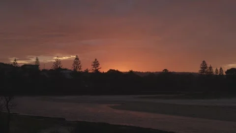 Dalmeny Estuary on sunset Stock Footage 266654135