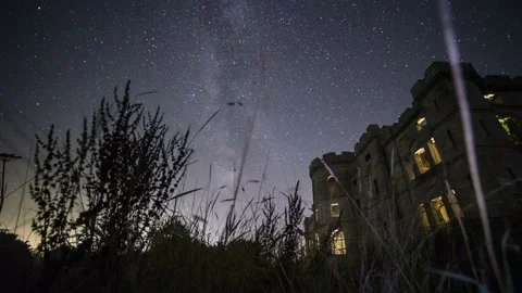 Dalquharran castle - through the night Video stock 160416648