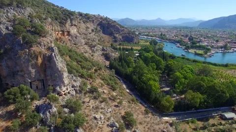 Dalyan Turkey Aerial View Stock-Footage 68206918