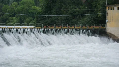 Dam on Adda river Stock Footage 132529923