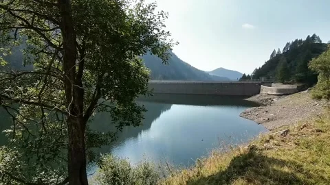 Dam and Lake Stock Footage 231128931