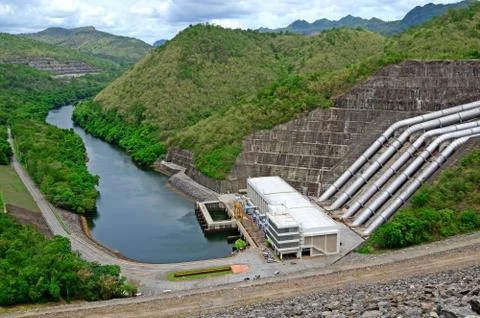 Dam and river Stock Photos