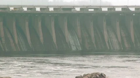 A dam and a road Stock Footage 11506205
