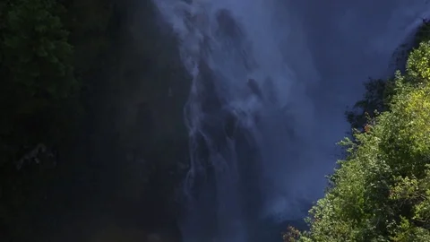 Dam on the Barcis lake at sunset Stock Footage 78017635