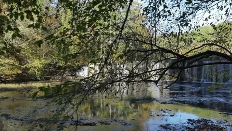 Dam on the Big Duck River at Stone Fort Tennessee Stock Footage 72689704