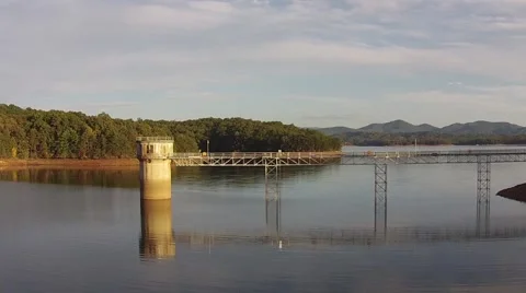 Dam control house Tower 1 Video stock 48139790